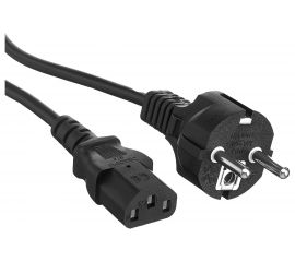 Кабель питания ExeGate Power PC-1 8P Евровилка Schuko- С13 VDE-250V-3х0.75-CU 10A черный 1.8м 280646 