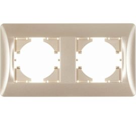 Рамка GUSI ELECTRIC Ugra 2-местная, цвет шампань С1120-027 