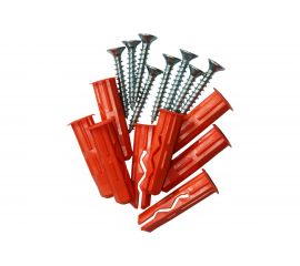 Шуруп ЕВРОПАРТНЕР Zn 5,0х35 в компл. с дюбелем MULTI 10x40 8шт. MP 407 17 