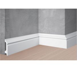 Напольный плинтус Stenopol ударопрочный влагостойкий под покраску 78х21х2000 мм C7122 