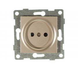 Механизм розетки GUSI ELECTRIC Ugra 1-ой б/з с з/ш, СУ , 16А, 250В, шампань С11Р2-027 