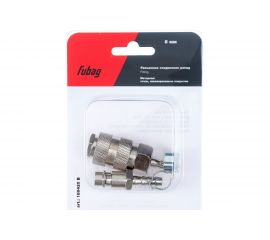 Набор для быстрого соединения (рапид папа - елочка 6 мм; рапид мама - елочка 6 мм; 2 обжимных кольца 6x11 мм; блистер) FUBAG 180420 В 