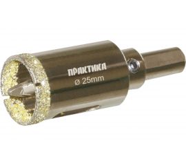 Коронка алмазная по керамограниту/керамике Профи (25х70 мм) ПРАКТИКА 917-590 