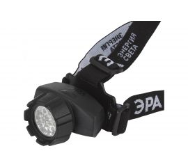 Фонарь ЭРА налобный светодиодный на батарейках 14xLED, 3xAAA, 4 режима, черный, блистер GB-603 Б0031383 