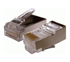 Коннектор RJ-45 TWT 8P8C FTP категория 6, экранированный, универсальный 100 шт. в упаковке PL45/S-8P8C-6T 