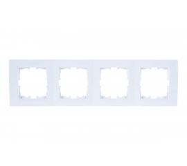 Четырехместная вертикальная рамка LEZARD KARINA б/ вст белая 707-0200-154 