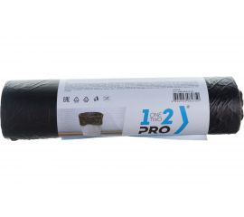 Мешки для мусора (20 шт; 60 л; ПНД; 10 мкм; 58х68 см; черный) 1-2-Pro ММН06010-20 