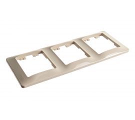 Вертикальная рамка Schneider Electric 3-м Glossa бежевая GSL000207 