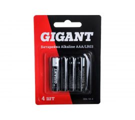 Батарейка Gigant Alkaline ААА/LR03 блистер 4 шт. GBA-3A-4 