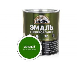 Универсальная алкидная эмаль ЭКСПЕРТ полуматовая, зеленая, 2.5 кг 30500 