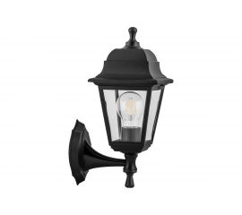 Садово-парковый светильник FERON НБУ 04-60-001 60W 230V E27 340*190мм черный, вверх/вниз, 4-х гранник 32226 