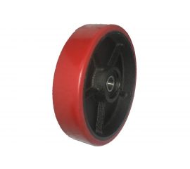 Колесо красное б/г полиуретановое без кронштейна 200 мм MFK-TORG 1040200 V 