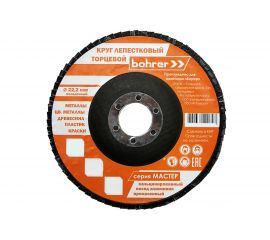 Круг лепестковый торцевой Мастер (10 шт; 115х22 мм; P80; КЛТ1) BOHRER 51211508 