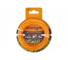 Леска для триммера (1.5 мм; 15 м; витой квадрат) Amigo 70804 