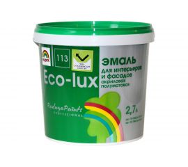 Универсальная эмаль Радуга Эко-Люкс ВД-АК 113 База А 2,7 л, под колеровку 141368 