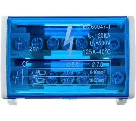 Шина на DIN-рейку в корпусе (кросс-модуль) STEKKER 2x7 L+PEN LD505-207 39680 