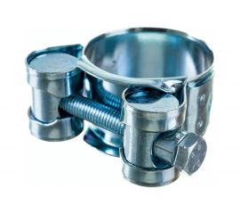 Силовой хомут Nord-Yada Д: 26-28 мм, Ш: 18 мм, Т: 0,6 мм, болт: М5х40, оцинкованная сталь 905985 