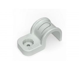 Пластиковая односторонняя крепеж-скоба для прямого монтажа Промрукав серая, в п/э, д 25, 50 шт PR13.0370 