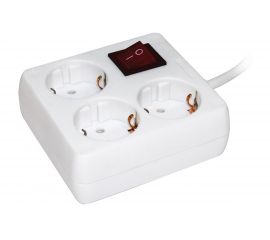 Удлинитель IEK У-С03К-выключатель, 3 места, 2Р+PЕ/3 метра, 3х1мм2, 16А/250 WYP30-16-03-03-ZK-N 