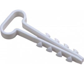 Дюбель-хомут для плоского кабеля Урал пак белый 5-10 100 шт. АЭ-5059010-100-р 