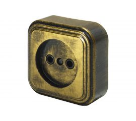 1-местная розетка SVET RA 16-131-Черная Бронза открытой установки без заземления EV0311-0030 