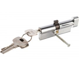 Цилиндровый механизм HOME 80 мм 40x40 ЦАМ, 5 перф. ключей, верт. цвет хром CICAM804040KVP 