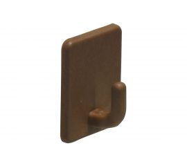 Самоклеящийся крючок Amig пластик, коричневый, 2 шт. в дисп. 17460 