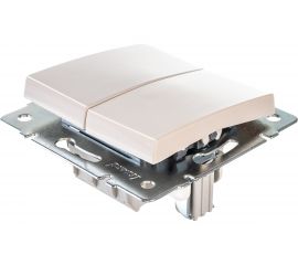 Двойной выключатель LEZARD RAIN крем 703-0388-101 