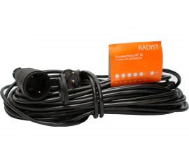 Удлинитель Радист РС16 10А 1 гнездо 3*0,75 30м IP44 чёрный 2647 