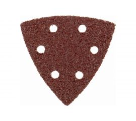 Треугольник абразивный на ворсовой подложке под липучку (5 шт; 93 мм; P120; 6 отв) MATRIX 73862 