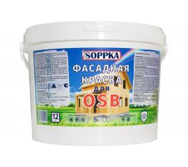 Фасадная краска по OSB SOPPKA 12 кг СОП-Фасад-Крас12 