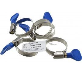 Хомут бабочка РОССНА 20х35 мм 1 2/5"" нержавеющая сталь, винт, 5 шт. Р860691 DIY 