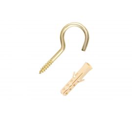 Крюк-шуруп ЕВРОПАРТНЕР латунир. d3,6хL40 мм 2 шт. 13 7645 1 