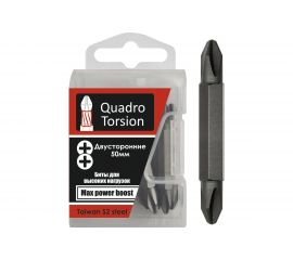 Бита двусторонняя (5 шт; 50 мм; PH2xPZ2; 1/4) Quadro Torsion 450122 