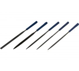 Набор надфилей № 1, 140х 50х3 мм, обрезиненные рукоятки 5 шт. чехол КОБАЛЬТ 790-076 