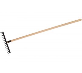 Прямые грабли СИБРТЕХ 14 зубьев, 360 мм, с черенком 61742 