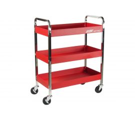 Тележка инструментальная (3 секции, красная, на колесах, с открытым отсеком) JTC S1073 