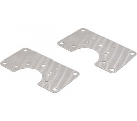 Пластина для установки петли Laurus (2 шт, 90х50х1 мм, нерж сталь) 11212 