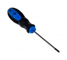 Крестовая отвертка TUNDRA PH0 х 75 мм, сатин, шлиц магнитный, 2К рукоятка 1858805 