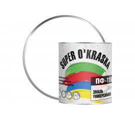 Эмаль super maler ПФ-115 белый глянцевый 0,9кг Лк-00005637 