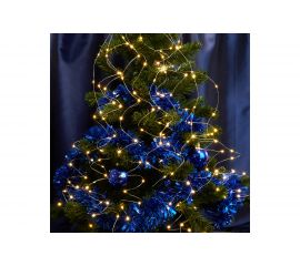Гирлянда FERON CL53 на елку, 200 LED теплый белый, 10 веток 20 лампочек, 2м + 1м шнур, IP20 32985 