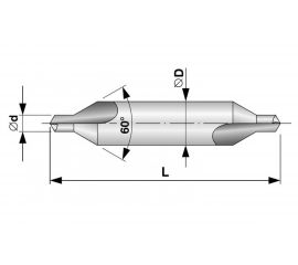 Сверло центровочное DIN 333 А (4.0х56 мм) RUKO 217040 