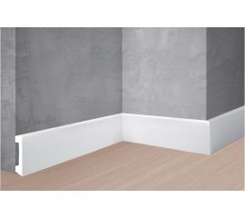 Напольный плинтус Stenopol ударопрочный влагостойкий под покраску 58х16х2000 мм C7234 