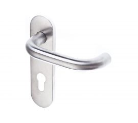 Гарнитур DOORLOCK DL 038KP/F-S9 PZ72 U-form Rt нерж. сталь, на короткой накладке, шпиндель 9мм 73314 