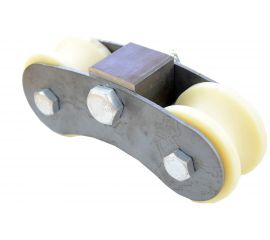 Роликовая каретка Rolik-Opt капролон, d.70 мм, под трубу d.3/4"" К7003 