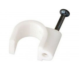 Круглый крепеж кабеля REXANT 12 мм, белый упак. 50 шт 07-4012 