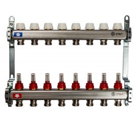 Коллектор из нержавеющей стали с расходомерами 8 вых. STOUT SMS 0917 000008 