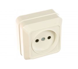 Розетка открытой установки 2П IP20 10А, белая TDM Ладога SQ1801-0013 