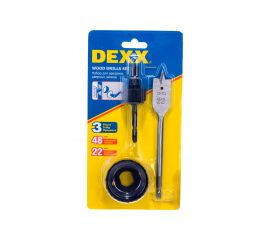 Набор для врезки замков (3 шт; 22/48 мм) DEXX 2949-48-H3 