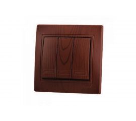 Тройной выключатель Lezard MIRA вишня 701-0601-109 